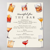 Erntedank Party Bar-Menü Poster (Vorne)