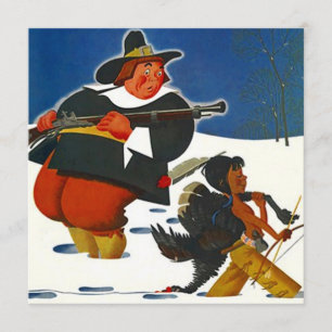 Erntedank Party Dinner Einladung Pilgrim & Junge