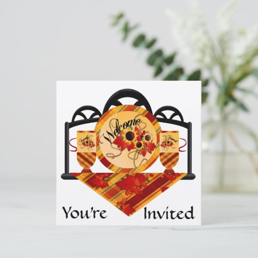 Erntedank Party Einladung (Stehend Vorderseite)