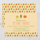 Erntedank-Party Einladungen im Herbst (Vorne/Hinten)