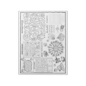 Erntedank Party Farbaktivität für Kinder Notizblock (Rotiert)