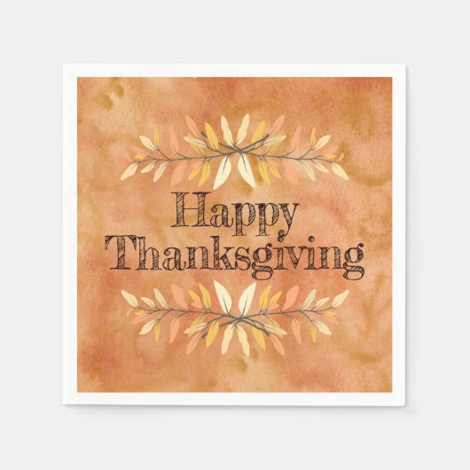 Erntedank Party Farbleiste Herbstfarbenleaf Maßges Serviette (Vorderseite)