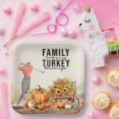 Erntedank Party für Golfer Pappteller (Party)