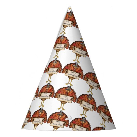 Erntedank Party Hat/Pilgrimbär und Türkei Partyhütchen (Links)