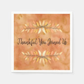 Erntedank Party Herbstfarbenledergrenzen Serviette (Vorderseite)