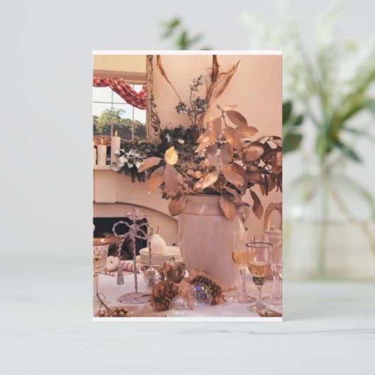 **ERNTEDANK PARTY ODER ABENDESSEN** EINLADUNG (Stehend Vorderseite)