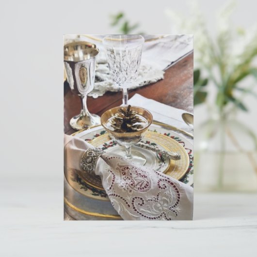 **ERNTEDANK PARTY ODER ABENDESSEN** EINLADUNG (Stehend Vorderseite)