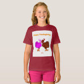 Erntedank Passion Girls Maroon Basic T Shirt (Vorne ganz)