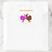 Erntedank Passion Oval Aufkleber (Tasche)