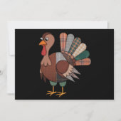 Erntedank Patchwork Quilted Turkey Fall Einladung (Vorderseite)