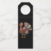 Erntedank Patchwork Quilted Turkey Fall Flaschenanhänger (Vorderseite)