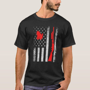 Erntedank Patriotic Turkey Junter American Flag T-Shirt