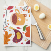 ERNTEDANK PATTERN DESIGN KÜCHE TOWEL GESCHIRRTUCH (Viertel Falte)