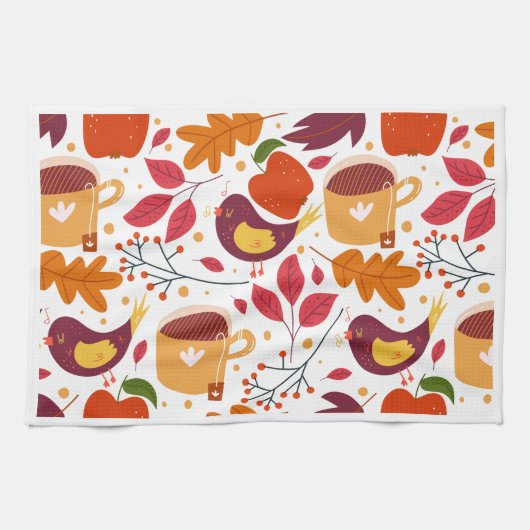 ERNTEDANK PATTERN DESIGN KÜCHE TOWEL GESCHIRRTUCH (Horizontal)
