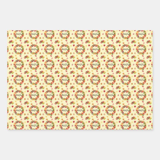 Erntedank Pattern Geschenkpapier Set (Vorderseite 2)