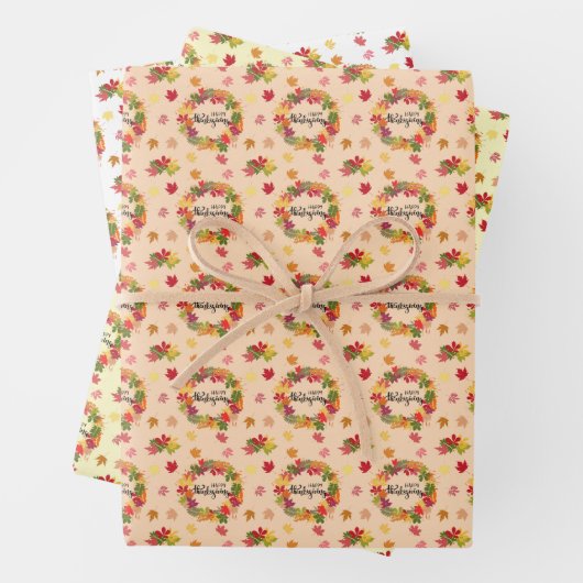 Erntedank Pattern Geschenkpapier Set (Beispiel)