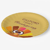 Erntedank Personalisiert Pappteller (Schrägansicht)