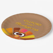 Erntedank Personalisiert Pappteller (Schrägansicht)