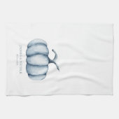 Erntedank Personalisierter Kürbis Wasserfarbe Geschirrtuch (Horizontal)
