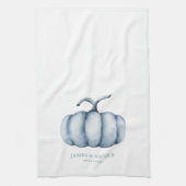 Erntedank Personalisierter Kürbis Wasserfarbe Geschirrtuch (Vertikal)