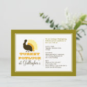 Erntedank pflückt Orangenpüree Einladung (Stehend Vorderseite)