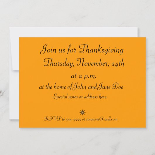 Erntedank Pie Einladung (Rückseite)