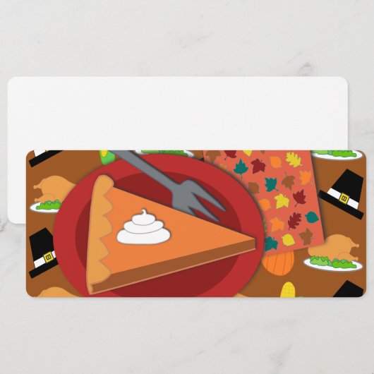 Erntedank Pie Feiertagskarte (Vorne/Hinten)