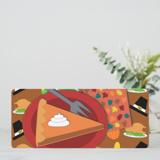 Erntedank Pie Feiertagskarte (Stehend Vorderseite)