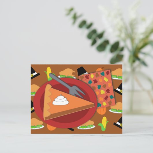 Erntedank Pie Postkarte (Stehend Vorderseite)