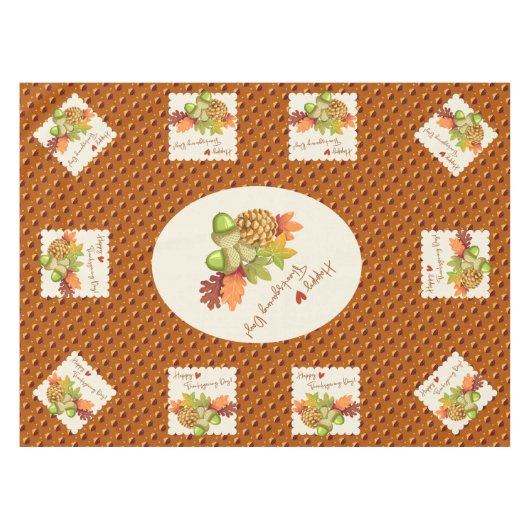 Erntedank Pie Pumpkin Türkei Tischdecke (Vorderseite (Horizontal))