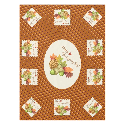 Erntedank Pie Pumpkin Türkei Tischdecke (Vorderseite)