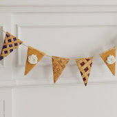 Erntedank Pie Slices Friendsgiving Dinner Party Wimpelkette