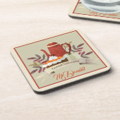 Erntedank Pie und Coffee Pot Design Untersetzer (Linke Seite)