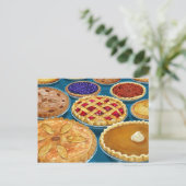 Erntedank Pies Postcard Feiertagspostkarte (Stehend Vorderseite)
