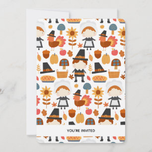 Erntedank-Pilger Ernte Muster Abendessen Einladung