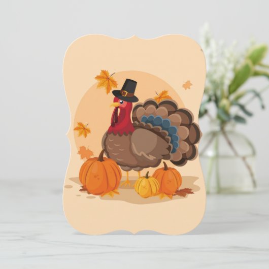 Erntedank Pilgrill Einladung (Stehend Vorderseite)