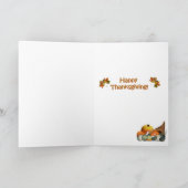 Erntedank Pilgrim Duck Couple Feiertagskarte (Innenseite)