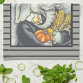 ERNTEDANK PILGRIM ELEPHANT, KÜCHENSTADT GESCHIRRTUCH (Gefaltet)