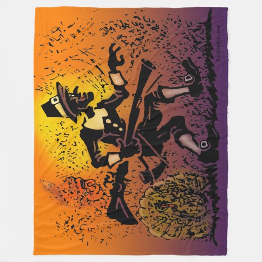 Erntedank Pilgrim Fleecedecke (Vorderseite)