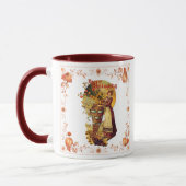 Erntedank Pilgrim Girl Kaffee Tasse (Links)