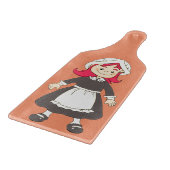 Erntedank Pilgrim Girl Schneidebrett (Ecke)