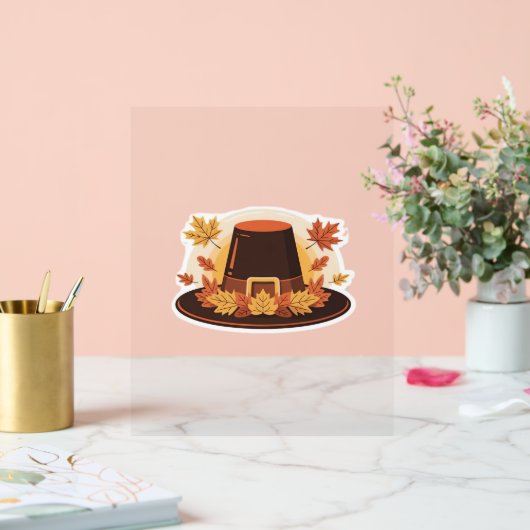 Erntedank Pilgrim Hat - Herbsternte Design C Acrylschild (Hochzeit)