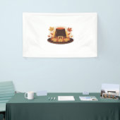 Erntedank Pilgrim Hat - Herbsternte Design C Banner (Messeveranstaltung)