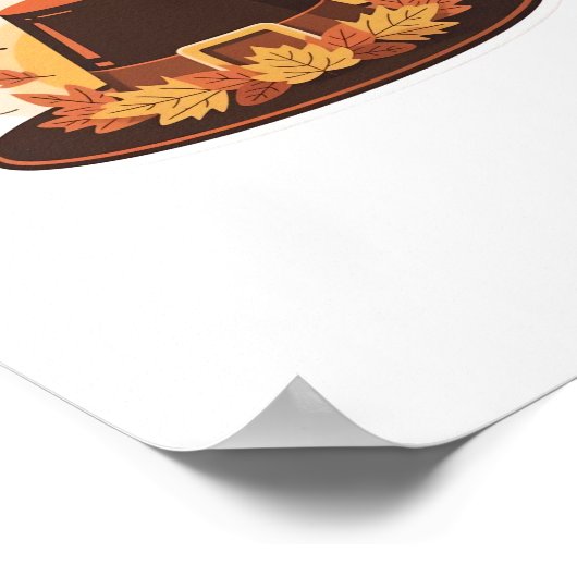 Erntedank Pilgrim Hat - Herbsternte Design C Poster (Ecke)