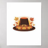 Erntedank Pilgrim Hat - Herbsternte Design C Poster (Vorne)