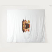 Erntedank Pilgrim Hat - Herbsternte Design C Wandteppich (Vorderseite (Horizontal))