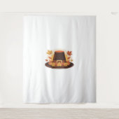 Erntedank Pilgrim Hat - Herbsternte Design C Wandteppich (Vorderseite)