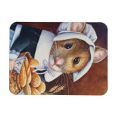 Erntedank Pilgrim Mouse Brotsaal Art Magnet (Horizontal)