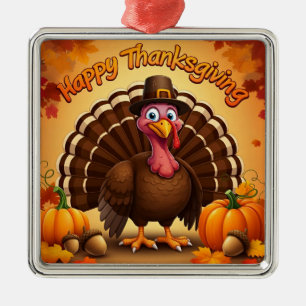 Erntedank Pilgrim Turkey Ornament Aus Metall