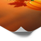 Erntedank Pilgrim Turkey Poster (Ecke)